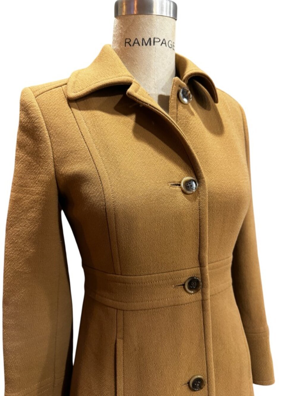 J.Crew Lady Day Coat Womens 0P Camel Beige Italian Double Cloth Wool Thinsulate - Picture 5 of 11